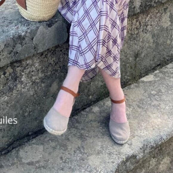 NEW VERBENAS WOT Wedges Malena Serraje Piedra 725 2j7 - Picture 2 of 8